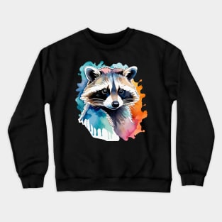 Raccoon Watercolor Crewneck Sweatshirt